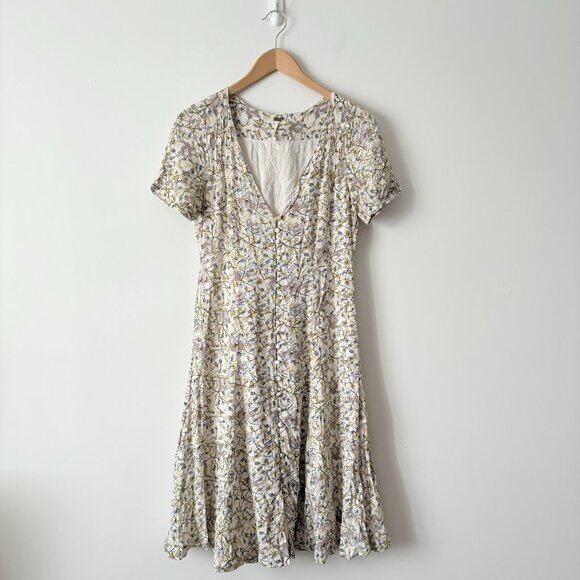 Free People Mystic Magnolia Midi Dress Size 8 - Picture 3 of 7